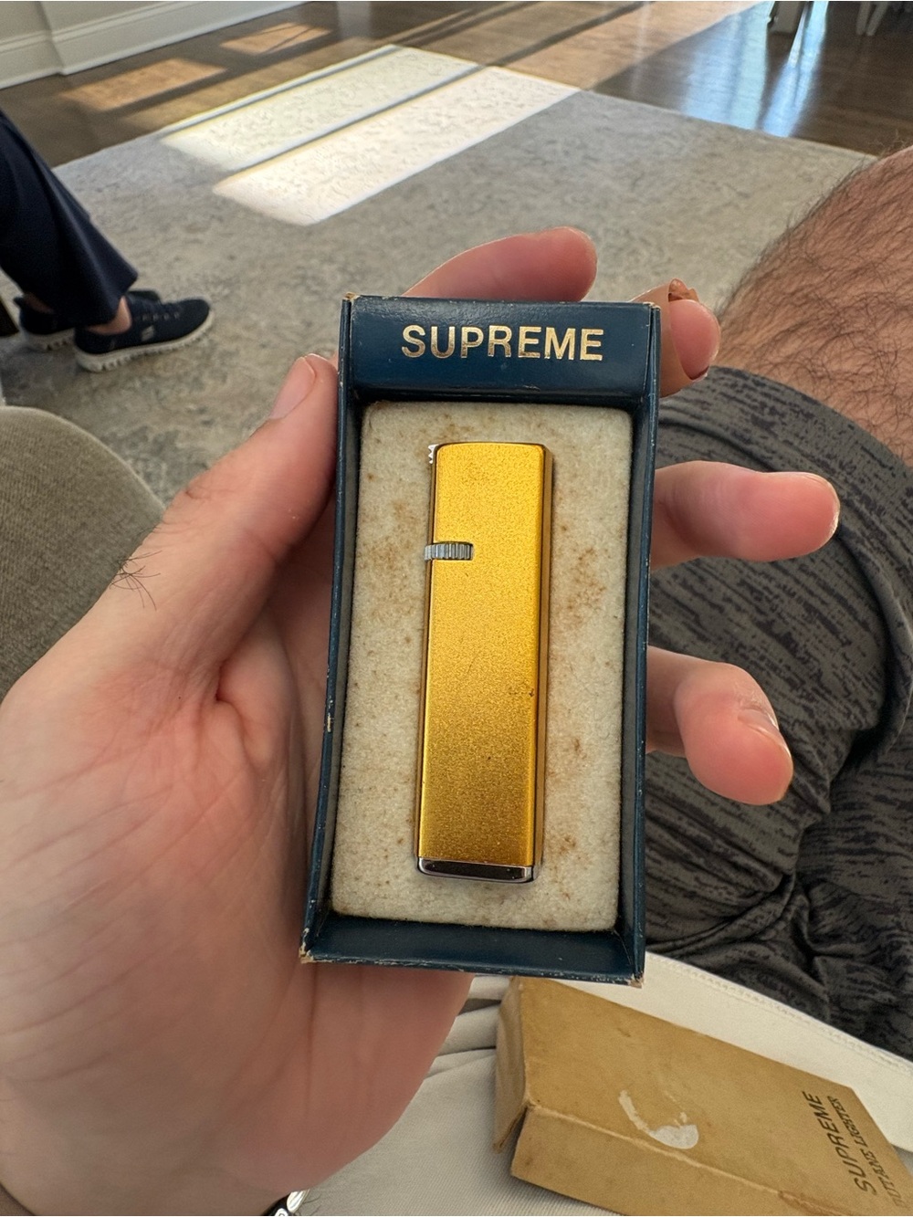 Supreme Gold-tone Slim lighter gold made in Korea